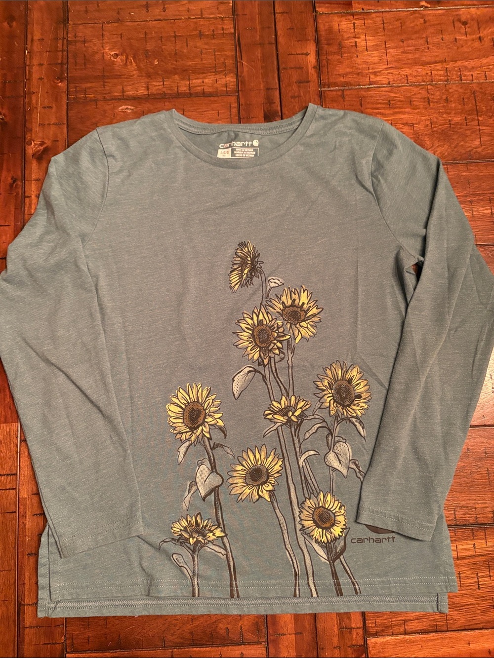 Carhartt Girl’s  Long-Sleeve Sunflower Print Tee - Large (12)